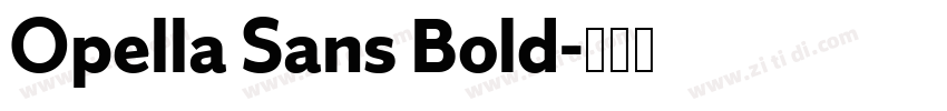 Opella Sans Bold字体转换